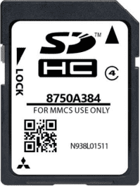 MITSUBISHI MMCS W11 W12 8750A384 SAT NAV MAP UPDATE SD CARD EUROPE 2024/2025